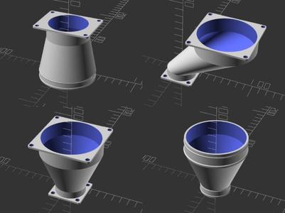 Round to Round duct adapter (parameterized) (CC-BY-SA)