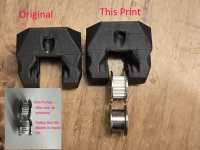 Y Idler Tension Block for 9mm (Stock Pulley or toothed Pulley)