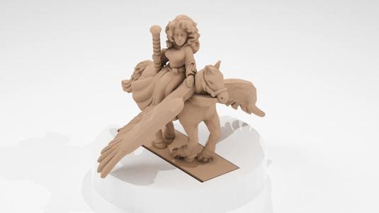 Warmaster Bretonnian Enchantress on Pegasus