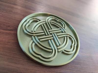 Celtic Knot Shamrock Coaster