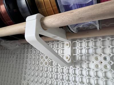 Multiboard Bracket for Filament Spool Storage - Dowel
