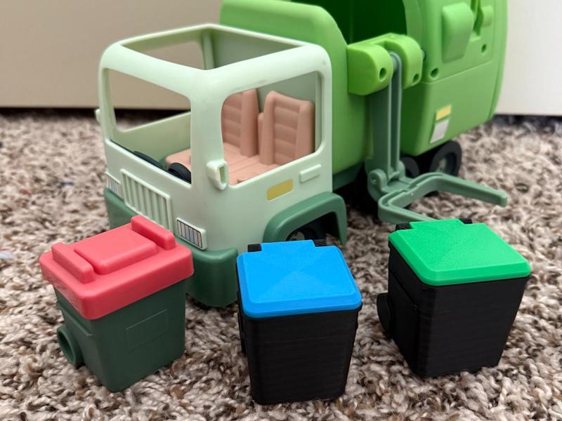 Bluey Garbage Truck Extra Bins - Compatible w/ Toy