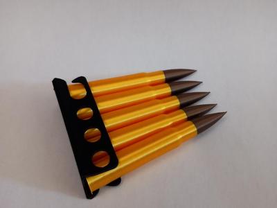 British 0.303 Enfield clip with printable bullets