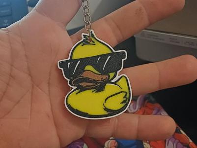 Cool duck keychain