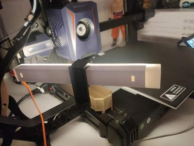 V-Slot Lamp & Webcam articulated Holder for 3D Printer – Motion Sensor Compatible