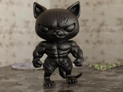 Hulk Cat - Adorable Superhero Cat Sculpture