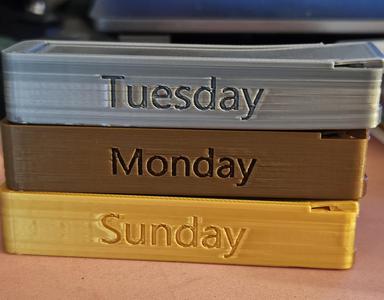 Weekday Labeled Pillbox for Stackable Pillbox