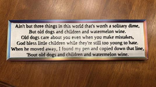 Dog remembrance sign