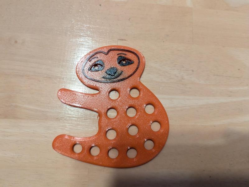 Cross Stitch Floss organizer - Sloth