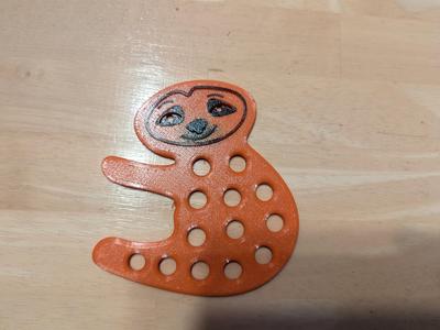 Cross Stitch Floss organizer - Sloth