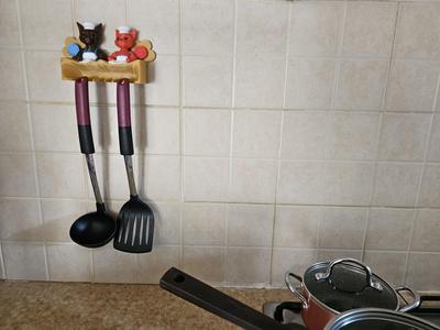 Chef cats cooking couple kitchen tools hanger
