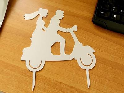 Vespa silhouette pair