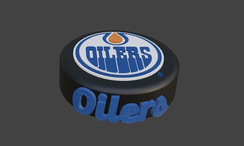 Edmonton Oilers Hockey Puck