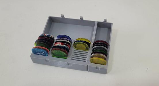 Caja para almacenar picks de guitarra - Guitar pick holder box.