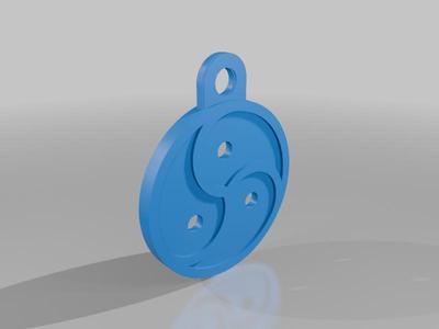 BDSM emblem / keyring 2-sided
