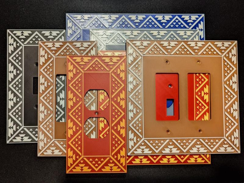 Assortment Of Aztec Style Cover Plates