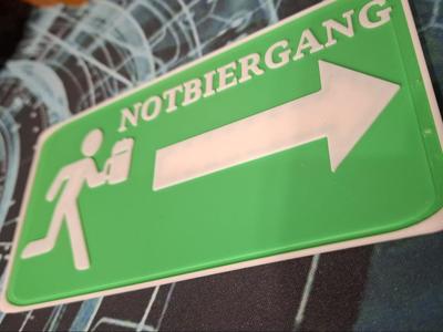 Emergency Beer Exit Sign