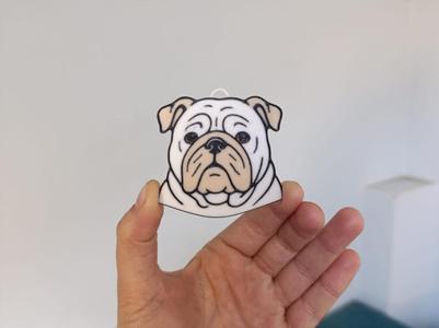 English Bulldog keychain and magnet
