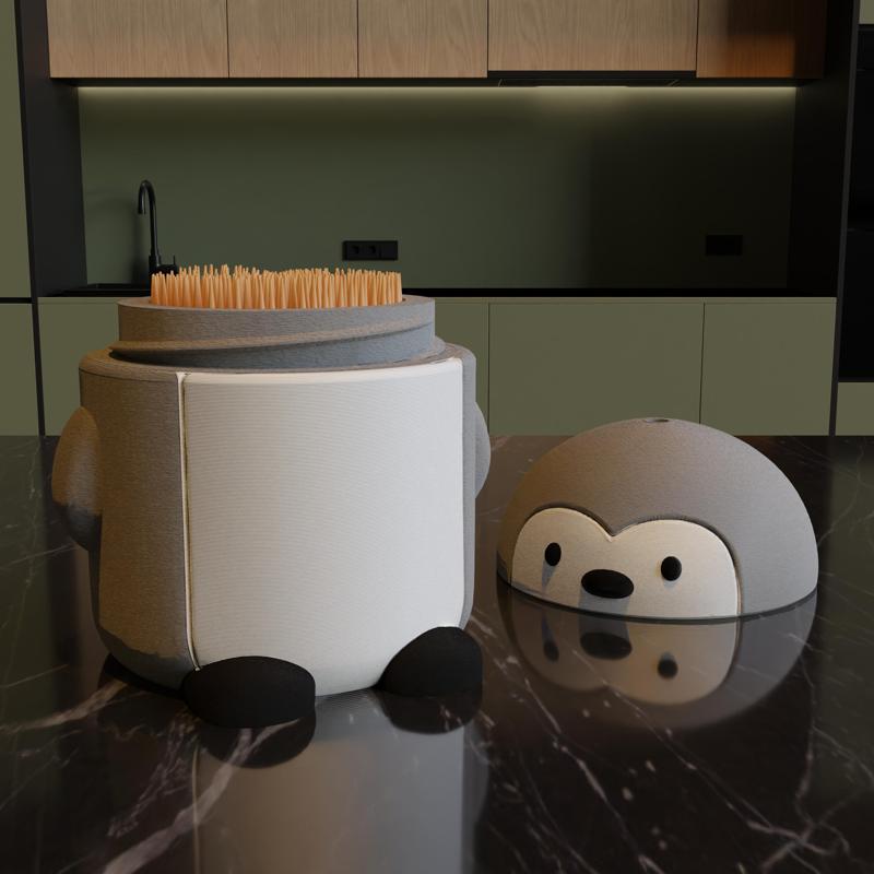Penguin Toothpick Holder