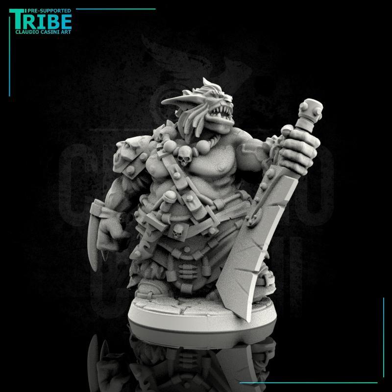 (0060) Male warrior bugbear with big sword