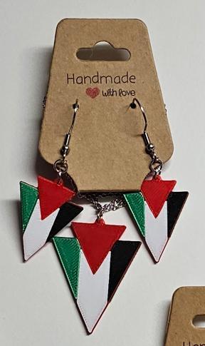 Palestine flag themed jewelry set
