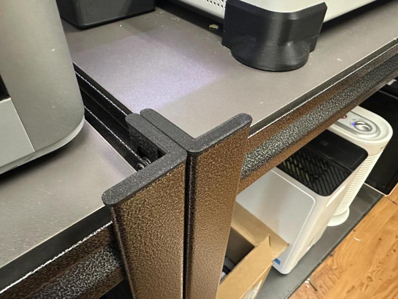 Metal industrial shelf plugs
