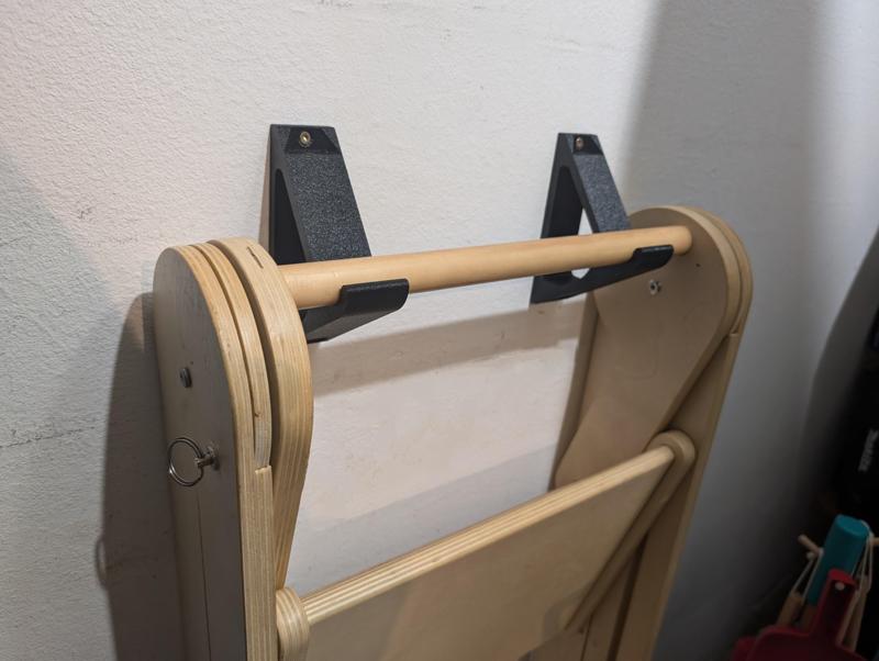 25mm Rod / Round Timber Wall Holder (15kg, single)