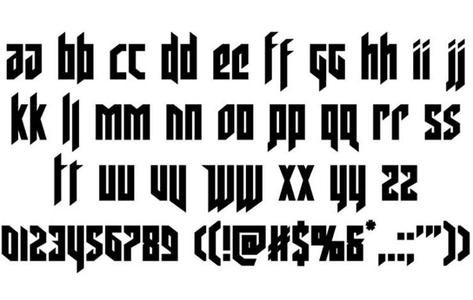 Wolfenstein Font Stencil