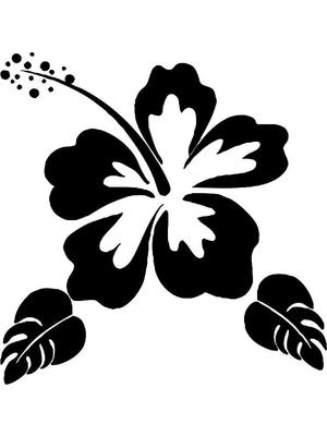 Hibiscus Stencil