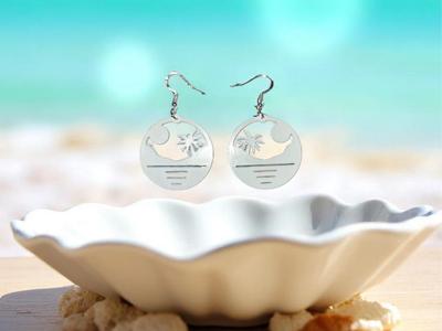 Summer beach earrings