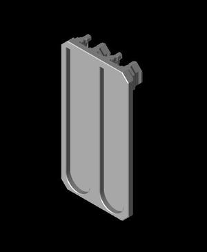 Horizontal Dual Snaps (DS Part A) - Large Command Strip Mounts