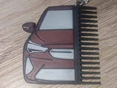 Beard comb/keychain Opel Corsa F