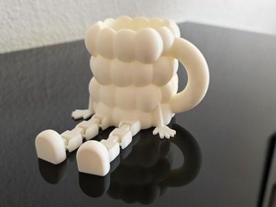 Bubble Mug, cup with articulated legs and regular