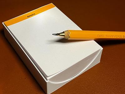 Memo holder for Rhodia A7 memo sheets