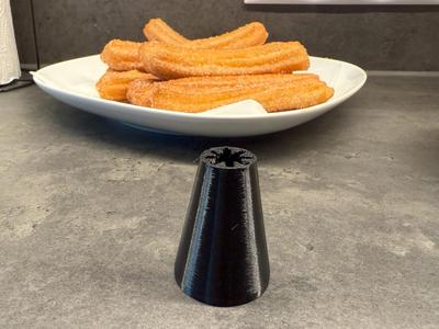 Churro nozzle for cake piping bag