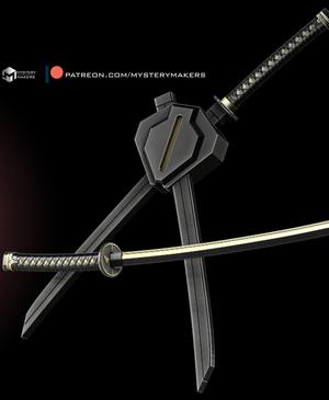 Deadpool Katanas and sheath