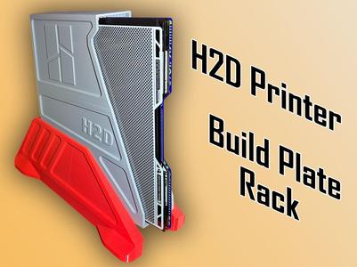 H2D Printer Build Plate Rack