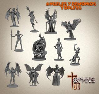ANGELES T ,GUERRERAS DESNUDAS PARA JUEGOS DE ROLL