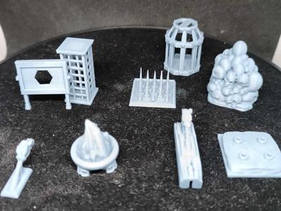 Miniature Terrain -traps-cages-torches RPG 