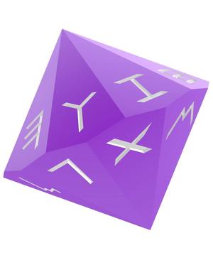Phoenician Alphabet d22 Polyhedral Die