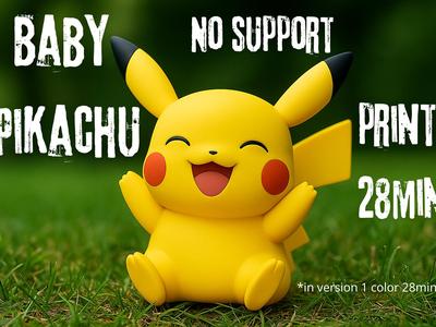 Little Baby Pikachu! (No support) print for 28min