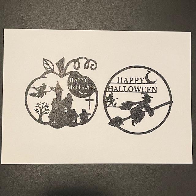 Halloween Witch Pumpkin House Wallart Decor V1