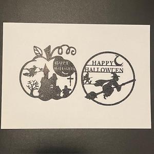 Halloween Witch Pumpkin House Wallart Decor V1