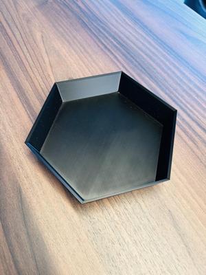 Polygon shaped bowl for keys, etc.