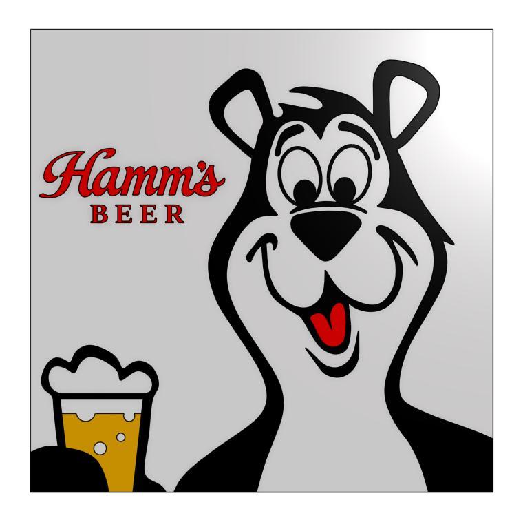 HAMMS BEAR DRINKING LOGO