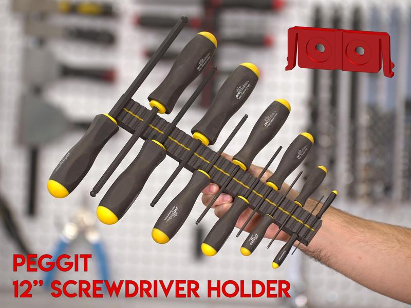 Peggit - 12" Magnetic Screwdriver Holder