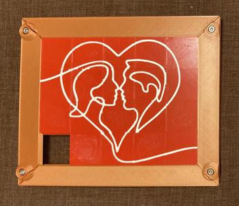 Double-sided sliding puzzle - Love & Sun/Atom