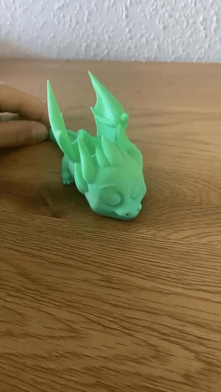 Toon baby dragon with wings (Flexi / Articualated)