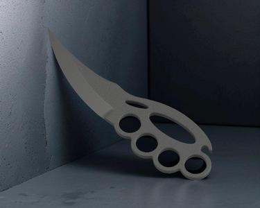 Knife with Knuckle Duster Handle