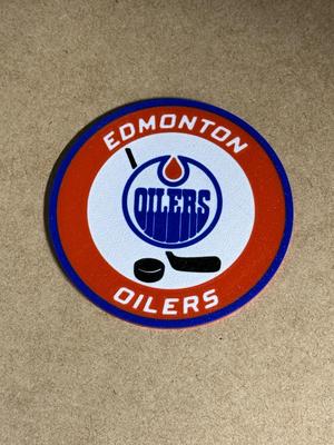 Edmonton Oilers NHL Hockey custom logo coaster